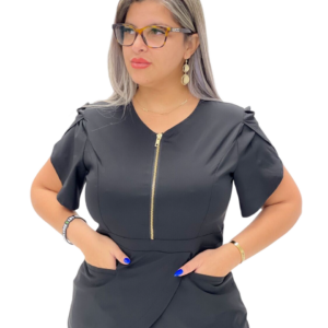 Black Aesthetician Uniforms (Short Sleeve)